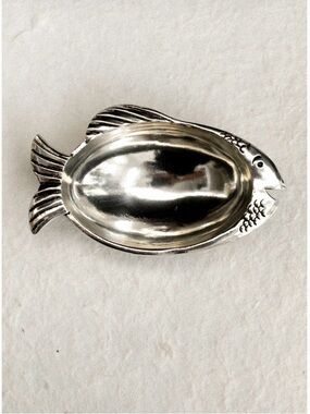 LEIF Pewter olive dish, fish shaped